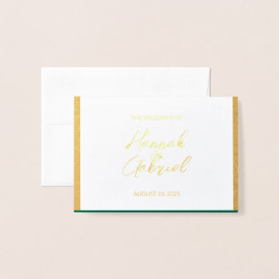 Dorée Carte de fidélité de réponse RSVP de mariage