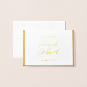 Dorée Carte de fidélité de réponse RSVP de mariage