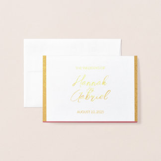Dorée Carte de fidélité de réponse RSVP de mariage