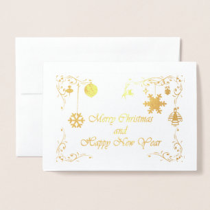 Dorée Carte de fidélité Noël et Bonne Année