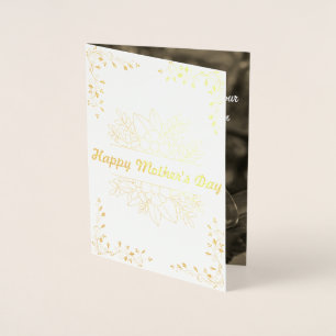 Dorée Carte de la fête des mères chrétienne