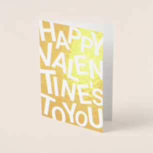 Dorée Carte de la Saint-Valentin Lettres Brouillées, Joy
