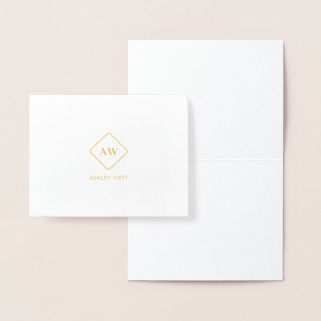 Dorée Carte de monogramme / logo d'entreprise / marquage (Affichage)