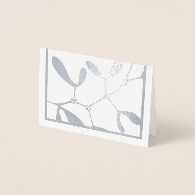 Dorée Carte de Noël en feuille de poignée - Bonnes Fêtes (Devant)