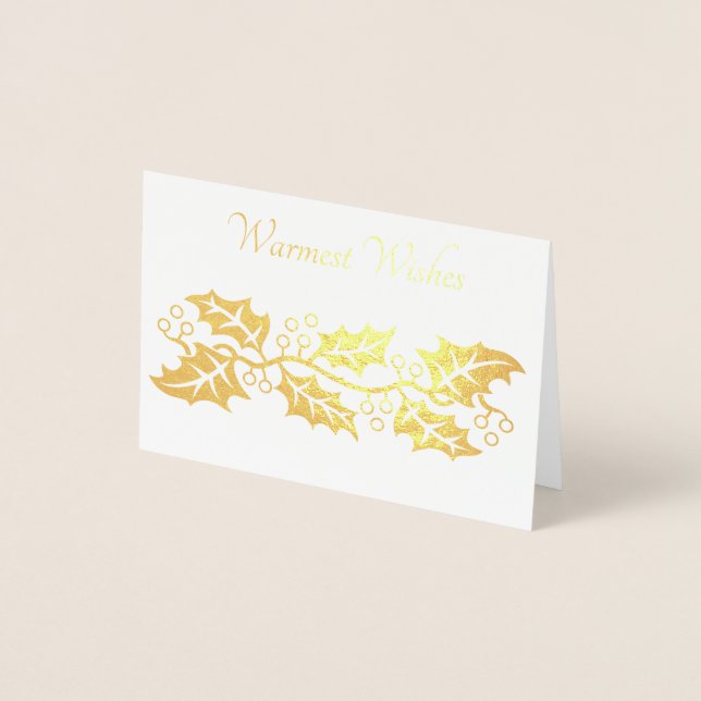 Dorée Carte de Noël Gold Foil (Devant)