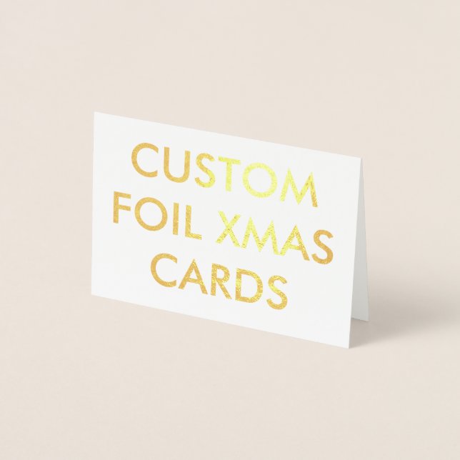 Dorée Carte de Noël personnalisée Gold Foil (Devant)