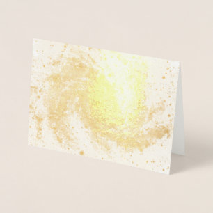 Dorée Carte de Noël Spiral Galaxy