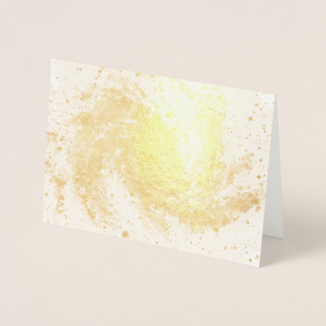 Dorée Carte de Noël Spiral Galaxy (Devant)