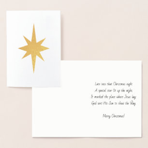 Dorée Carte de Noël Star of Bethlehem - Foil