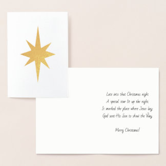 Dorée Carte de Noël Star of Bethlehem - Foil