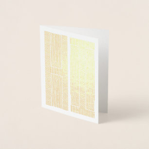 Dorée Carte de note de type moderne Foil Linear Hi Moder