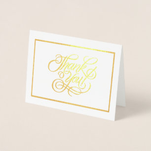 Dorée Carte de note Gold Foil Thank you