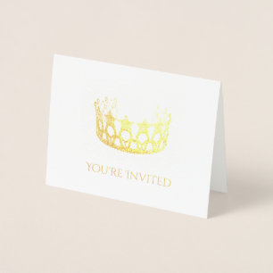 Dorée Carte de note Pageant Crown Foil
