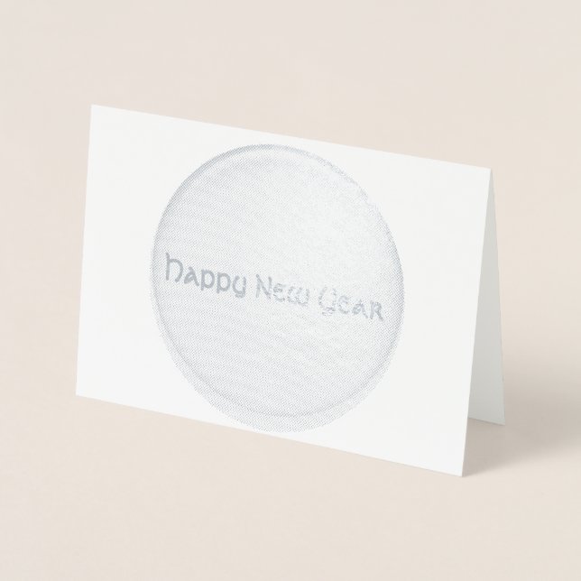 Dorée Carte de papier d'aluminium - Bonne Année (Devant)