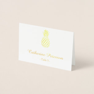 Dorée Carte de place en feuille d'or carte escorte