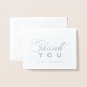 Dorée Carte de remerciement en typographie moderne avec