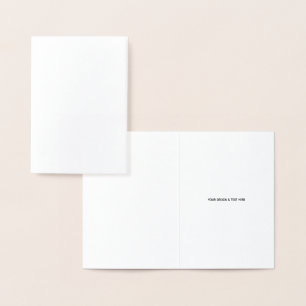 Dorée Carte de remerciement minimaliste blanche pour inf
