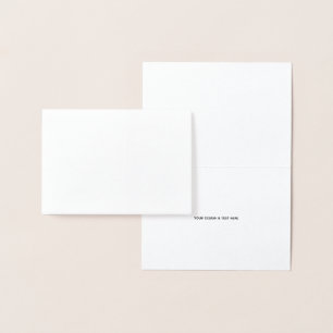 Dorée Carte de remerciement minimaliste blanche pour inf
