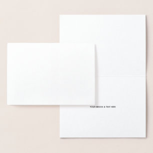 Dorée Carte de remerciement minimaliste blanche pour inf