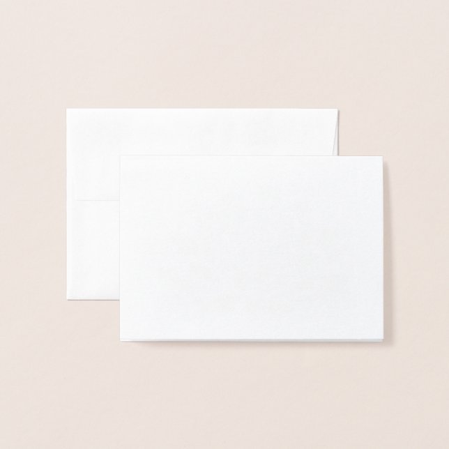 Dorée Carte de remerciements à fleurs de Lotus (Devant avec enveloppe)