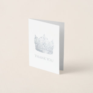 Dorée Carte de remerciements de la couronne