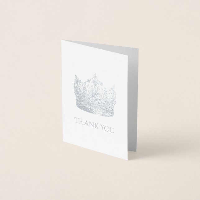 Dorée Carte de remerciements de la couronne (Devant)