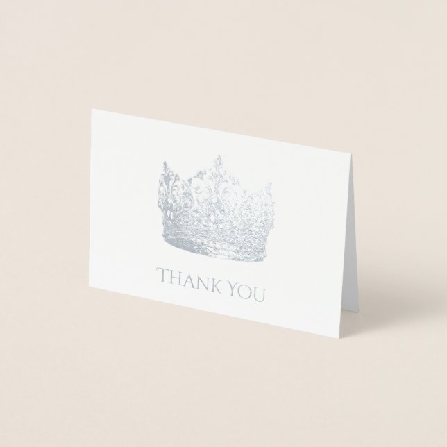 Dorée Carte de remerciements de la couronne (Devant)