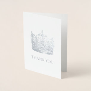 Dorée Carte de remerciements de la couronne