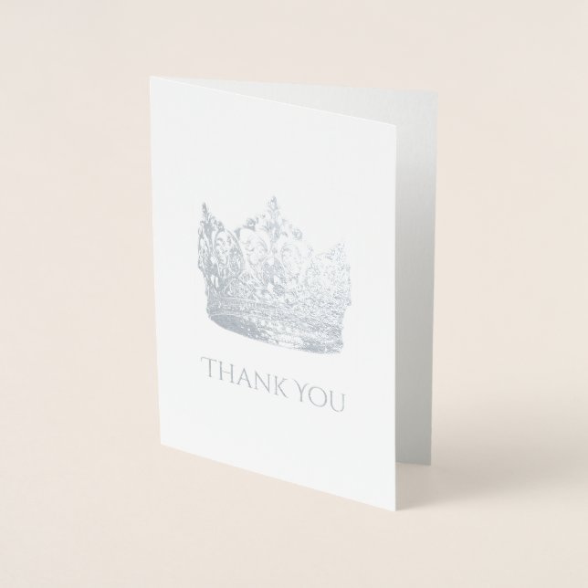 Dorée Carte de remerciements de la couronne (Devant)