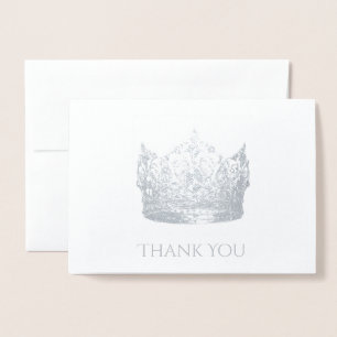 Dorée Carte de remerciements de la couronne