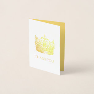 Dorée Carte de remerciements de la couronne