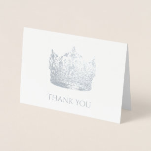 Dorée Carte de remerciements de la couronne