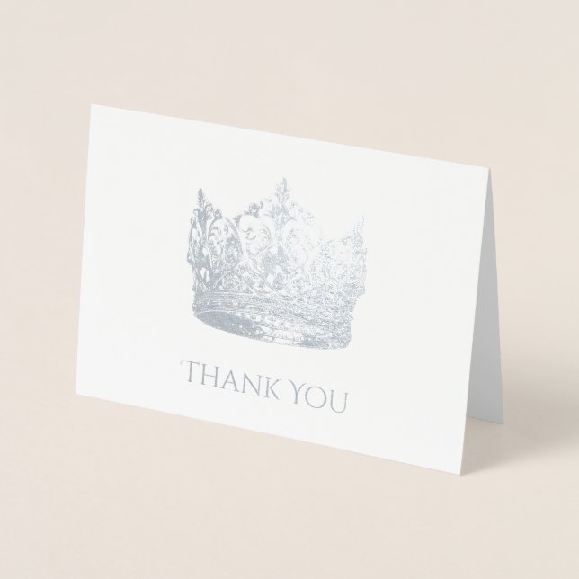 Dorée Carte de remerciements de la couronne (Devant)