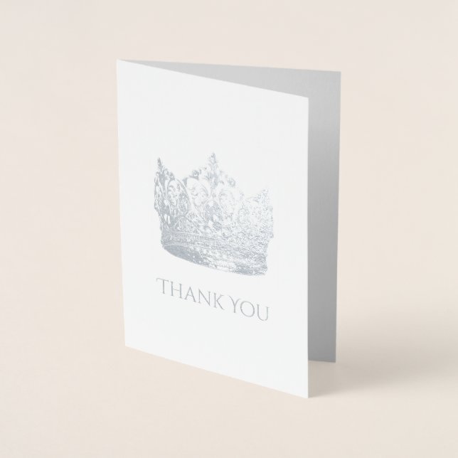 Dorée Carte de remerciements de la couronne (Devant)