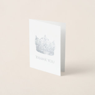 Dorée Carte de remerciements de la couronne
