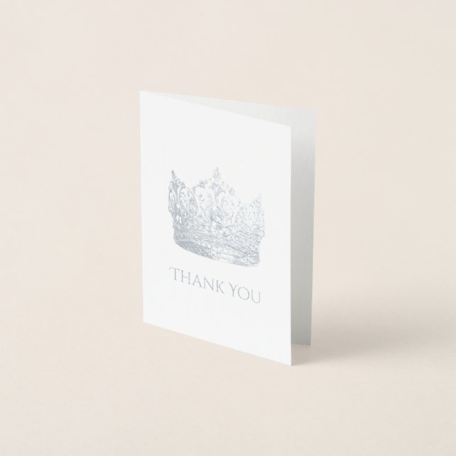 Dorée Carte de remerciements de la couronne (Devant)