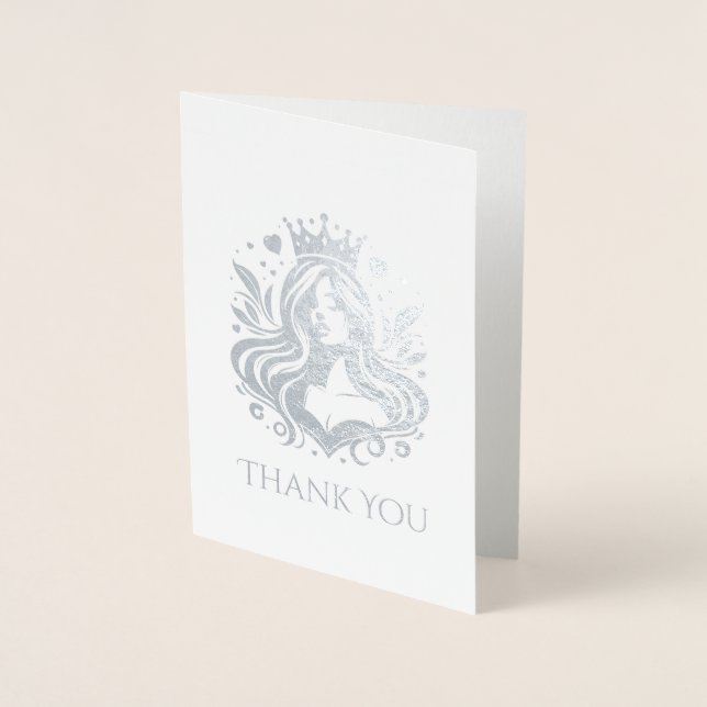 Dorée Carte de remerciements de la reine Pageant (Devant)