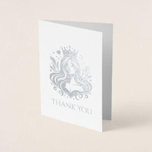 Dorée Carte de remerciements de la reine Pageant