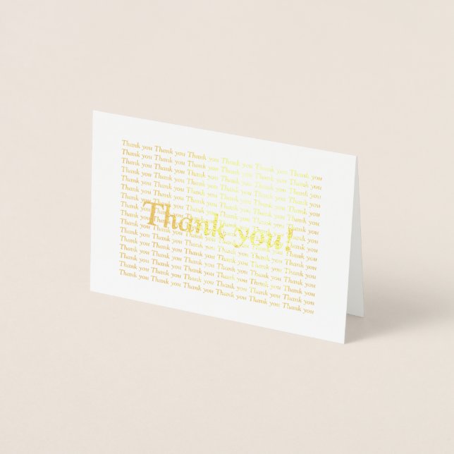 Dorée Carte de remerciements Gold Foil (Devant)