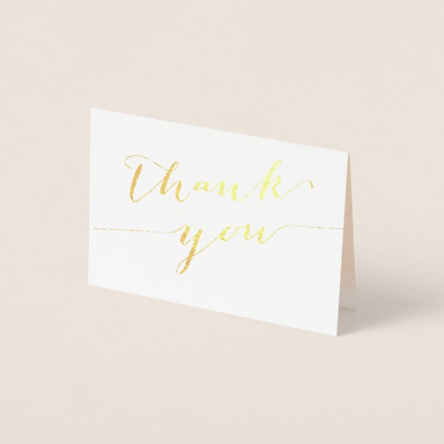 Dorée Carte de remerciements Mariage Apricot Gold Foil (Devant)