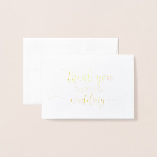 Dorée Carte de remerciements Wedding planner Gold Foil