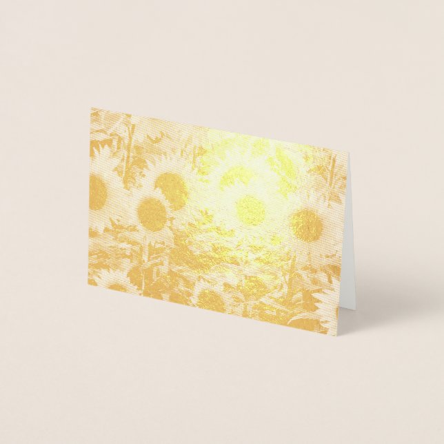 Dorée Carte de remplissage du champ de tournesols (Devant)