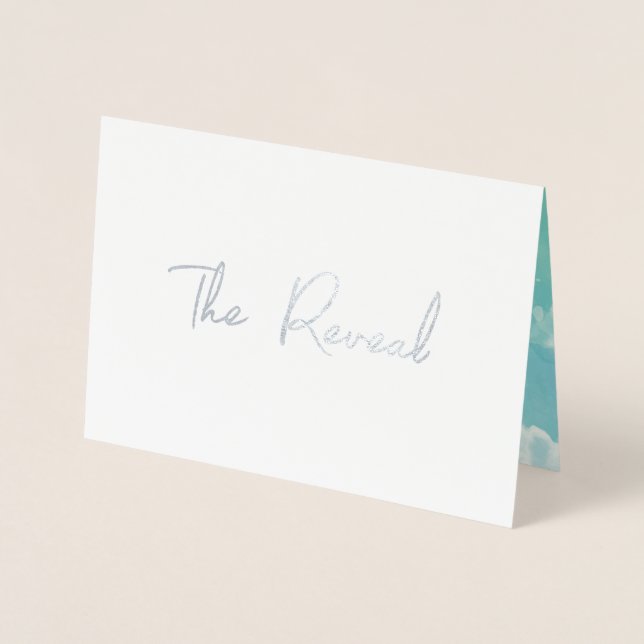 Dorée Carte de révélation du genre mignonne (Devant)