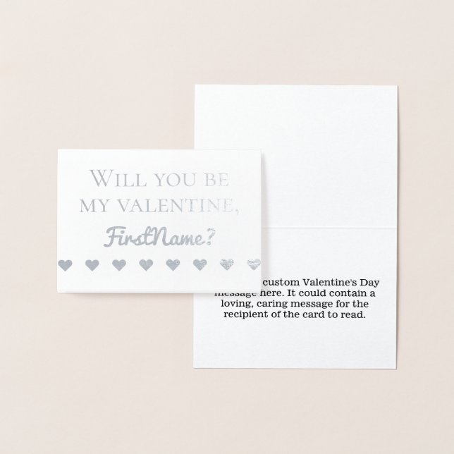 Dorée Carte de Saint-Valentin personnalisable (Affichage)