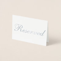 Carte de table à huile d'argent réservée
