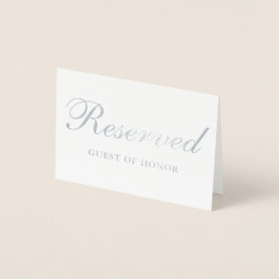 Dorée Carte de table d'invité spéciale Silver Foil réser