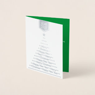 Dorée Carte de vacances Christmas Tree Foil