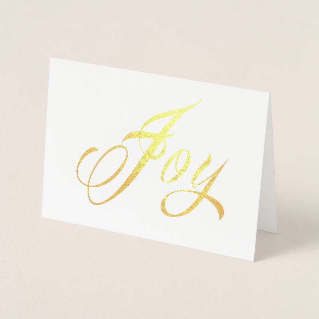 Dorée Carte de vacances Etched Foil JOY (Devant)