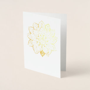 Dorée Carte de voeux Blank Lotus Gold Foil
