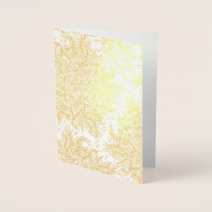 Dorée Carte de vœux de Noël en papier d'aluminium doré p